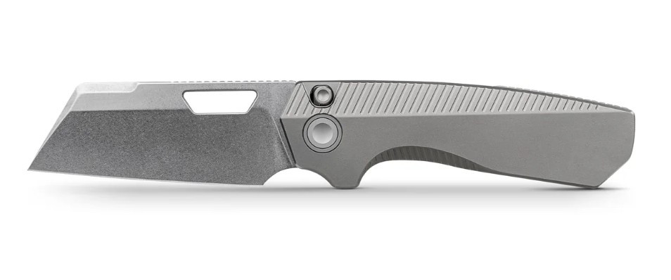 Vosteed Nip-L Folding Knife STN WSH Elmax Sheepsfoot Blade Gray