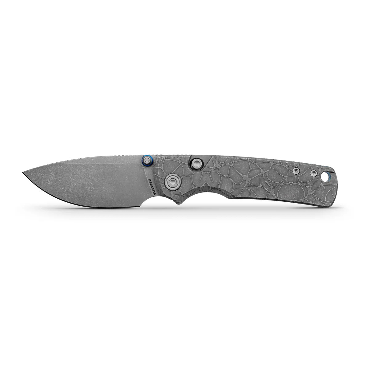 Vosteed Porcupine TiSlim Folder S90V ACD WSH-STN WSH Blade Acid Wash Gray TI Handle