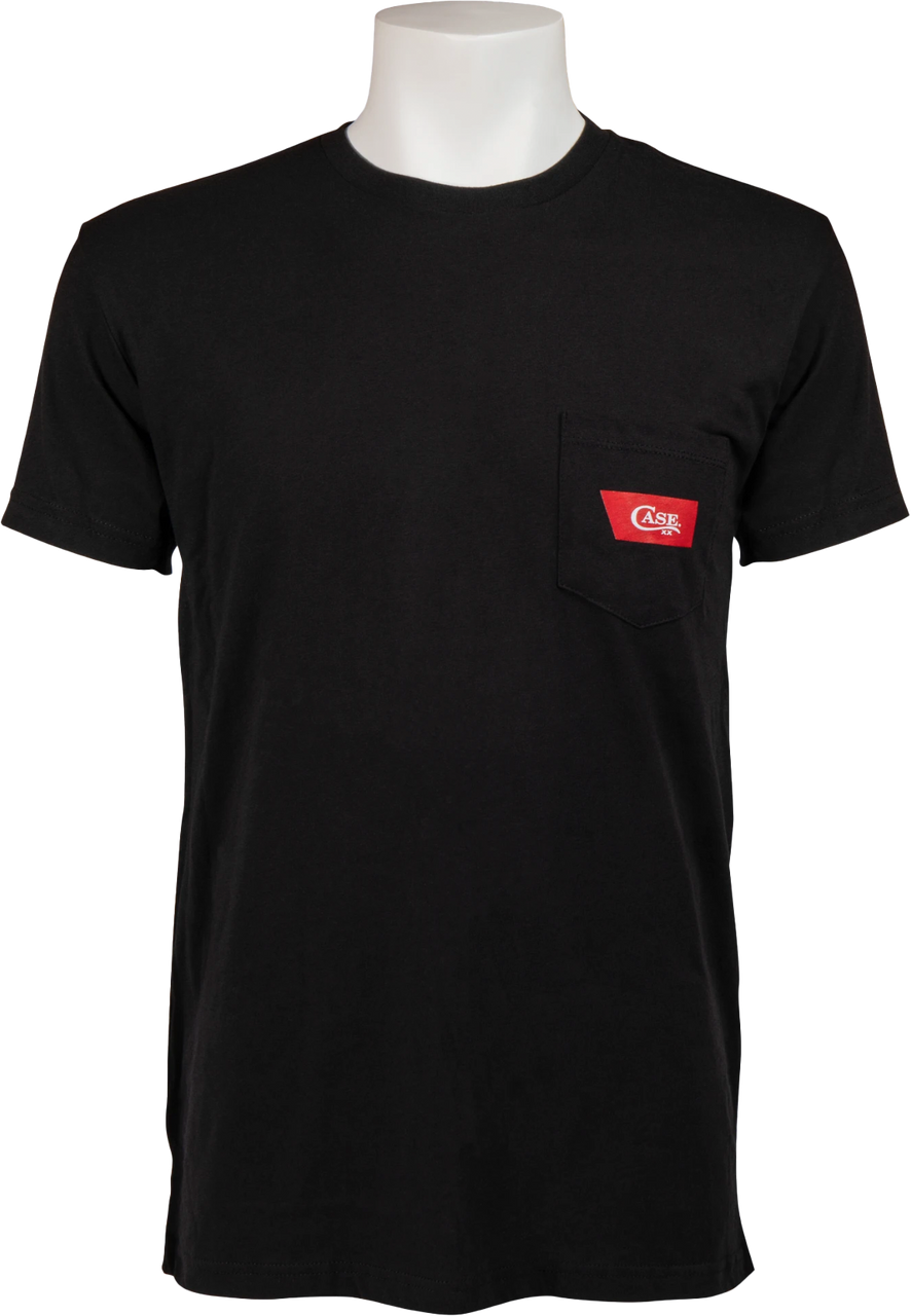 Case XX Black with Red Chisel Case XX Logo Front Pocket Artwork XL Unisex Tee CA52583