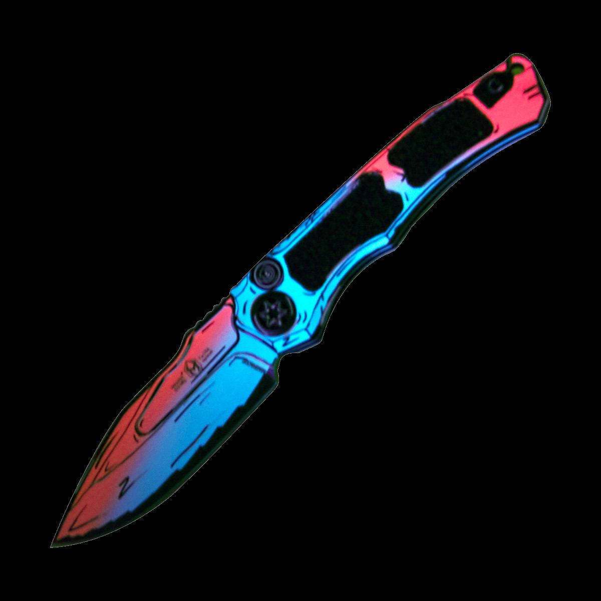 Heretic Wraith V4 Automatic Knife Cotton Candy Cel Shaded