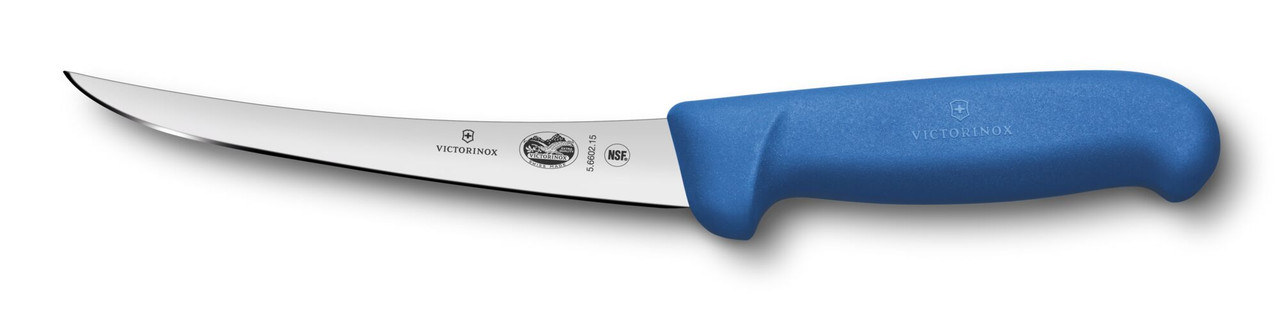 Victorinox 6-inch Blue Fibrox Curved Semi-Stiff Boning Knife (Blister Pack) 5.6602.15B