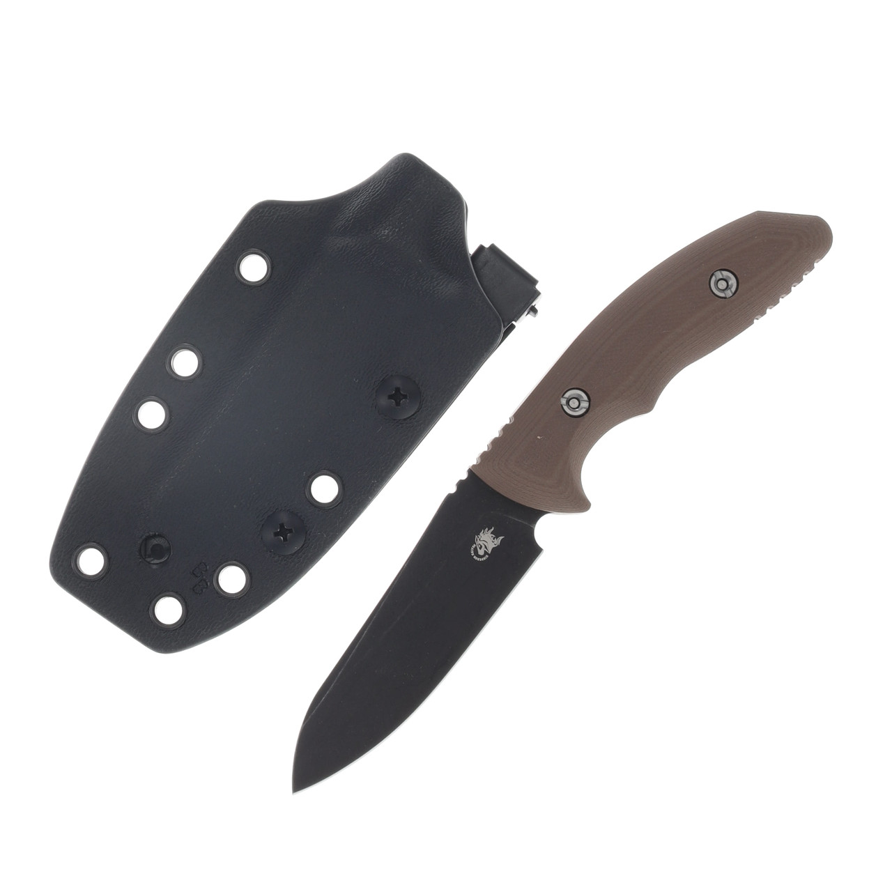 Hinderer Flashpoint Fixed Knife Black DLC Magnacut Sheepsfoot Blade FDE G10 Handle KFPSHFDLCFDE
