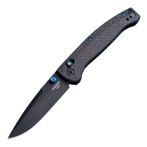 Hogue Mysto Folding Knife Cerakote MagnaCut/Carbon Fiber with Blue Tritium HG24492-LIM