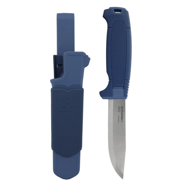 Morakniv Amberg Fixed Blade Swedish Stainless Steel Blue Mountains TPE Handle