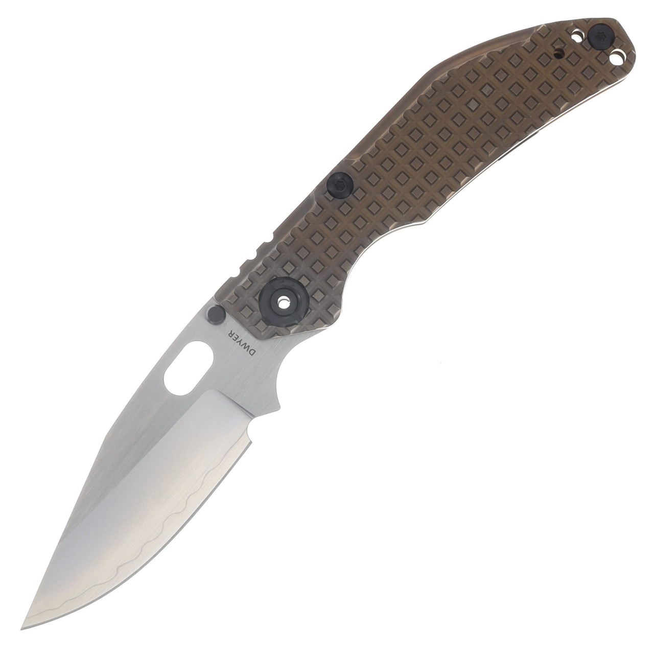North Mountain Blade BBNM Framelock Folder Champagne Grid Titanium Handle NMB2521BZG