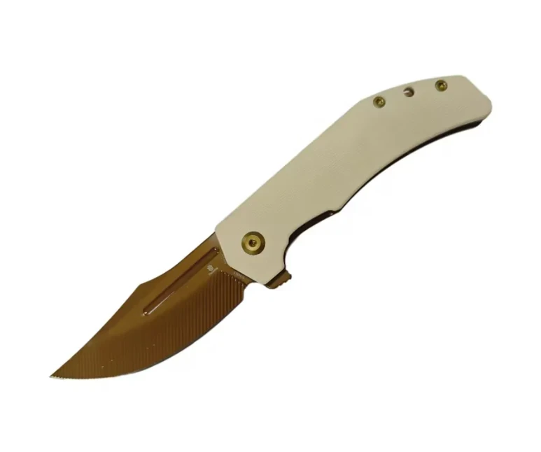 Tenable Orion Linerlock Folding Knife CNC-Milled Rose Gold Nitro-V/Ivory G-10 B1089C5