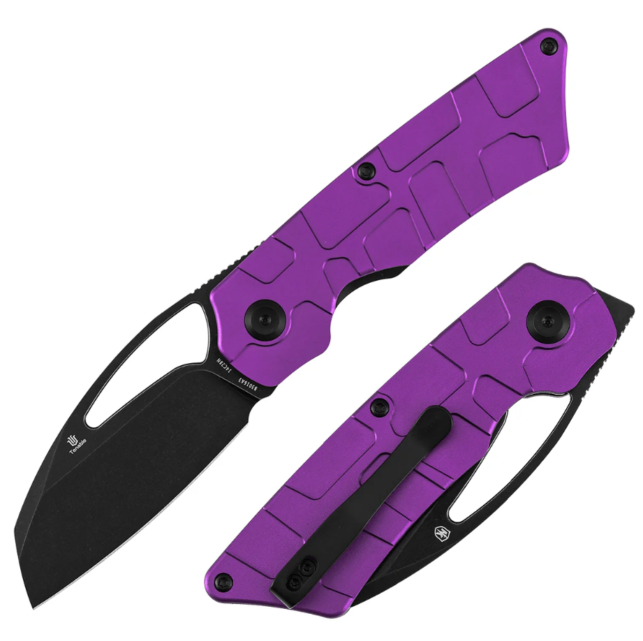 Tenable Goblin L Linerlock Folding Knife Blackwash 14C28N/Purple Anodized Aluminum B3016A3