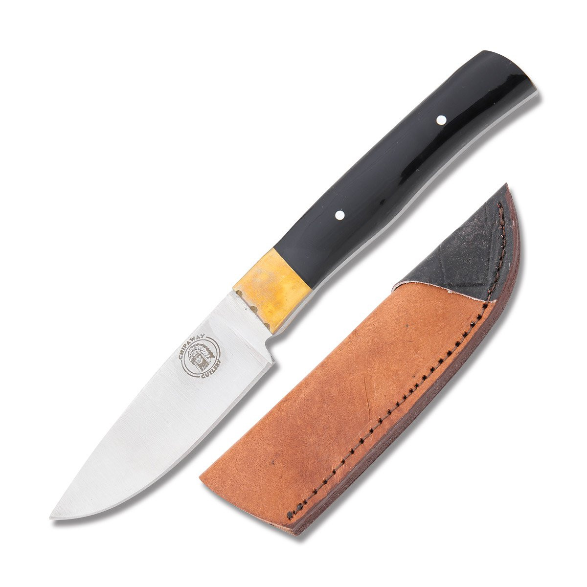 Frost Cutlery Chipaway Cutlery Black Buffalo Hunter Fixed Blade Knife FRCW986BH