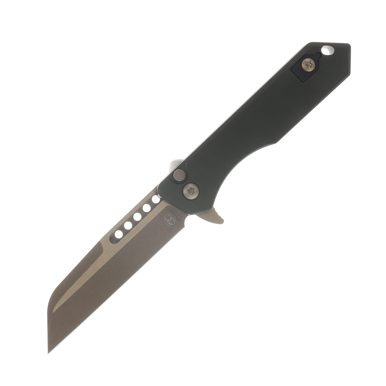 Heretic Jinn Manual Folding Knife Bronze Magnacut Blade OD Green Chassis H231-7A-GRN