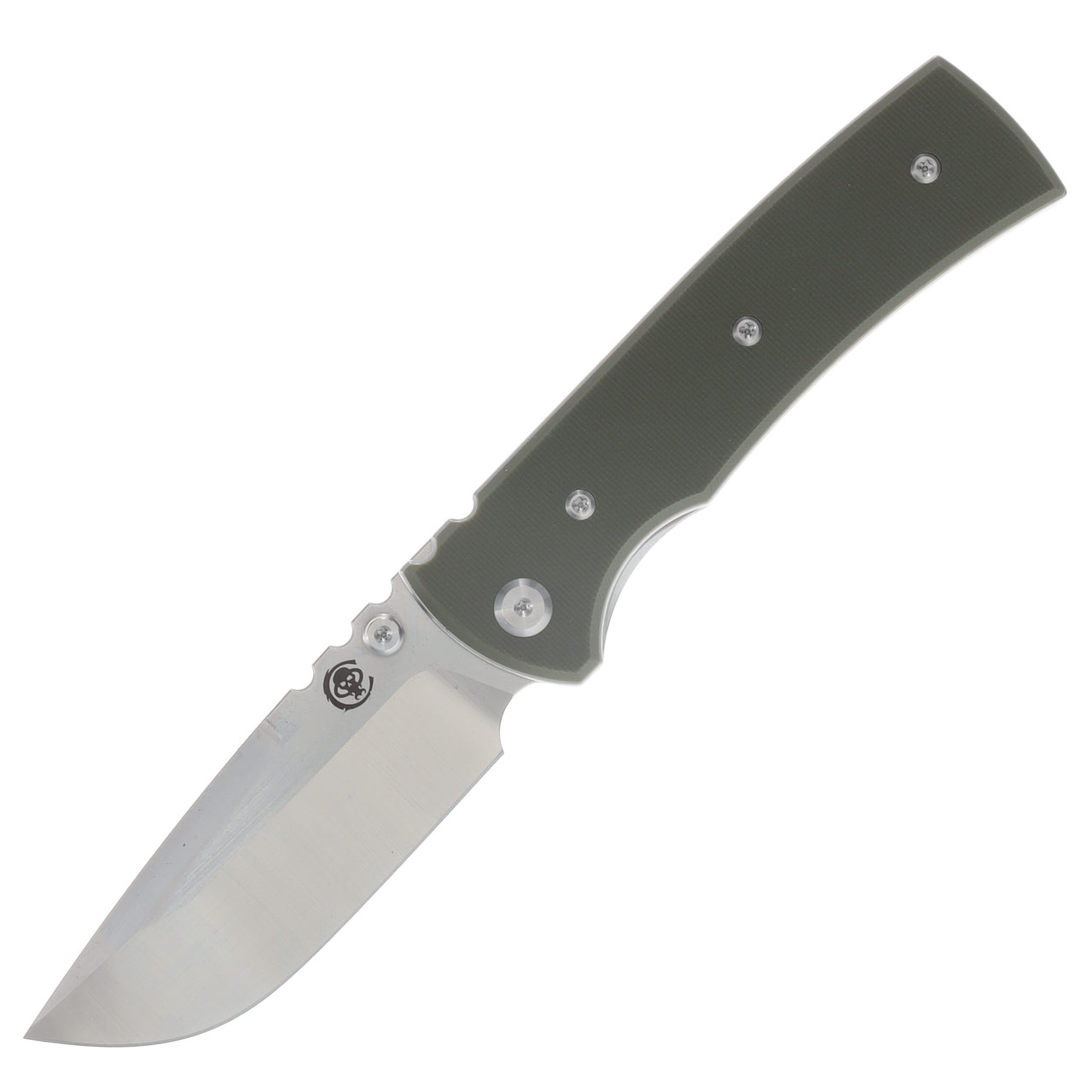 Chaves Redencion 229 Blue Label Linerlock Folding Knife Satin Drop Point/OD Green G-10 CK-1A2-1B2A-1C0-2F