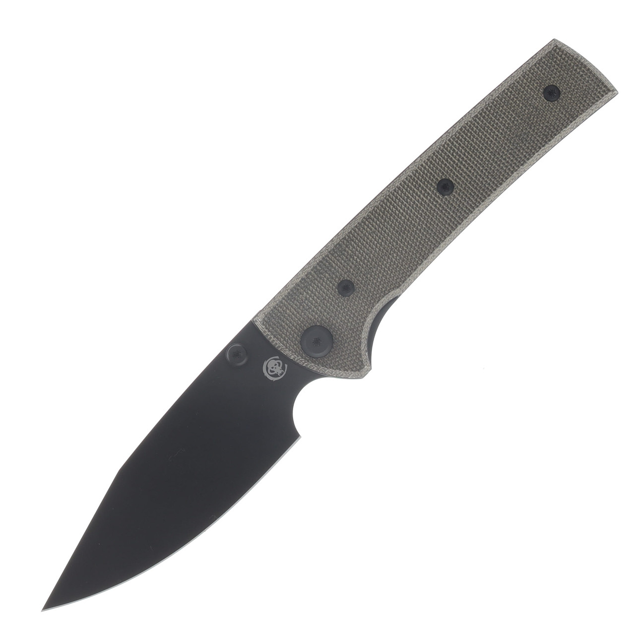 Chaves Scapegoat 229 Blue Label Linerlock Folding Knife PVD Spear Point/Green Micarta CK-4A2-10C2A-4C1-2B