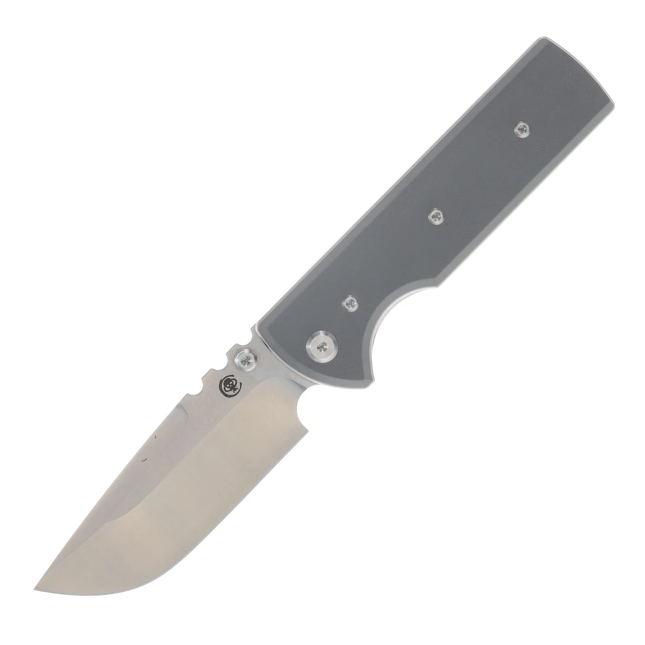 Chaves Knives Blue Label N.T.A.K. - Satin/SW Drop Point / Charcoal Gray G-10 CK-1D2-1B2A-1C0-15F