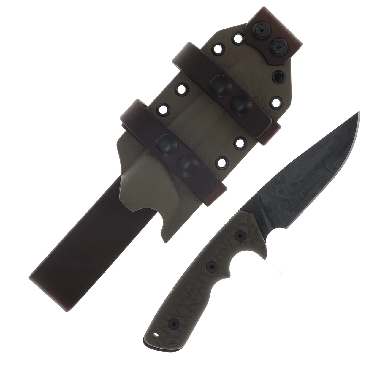 Miller Brothers M-27 Fixed Blade Knife OD Green G-10 with FDE Sheath M-27FDESODH