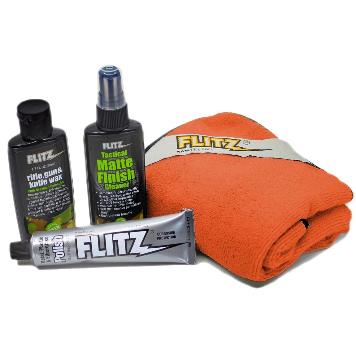 Flitz Gun and Knife Care Kit with Wax Protectant – Poly Bag