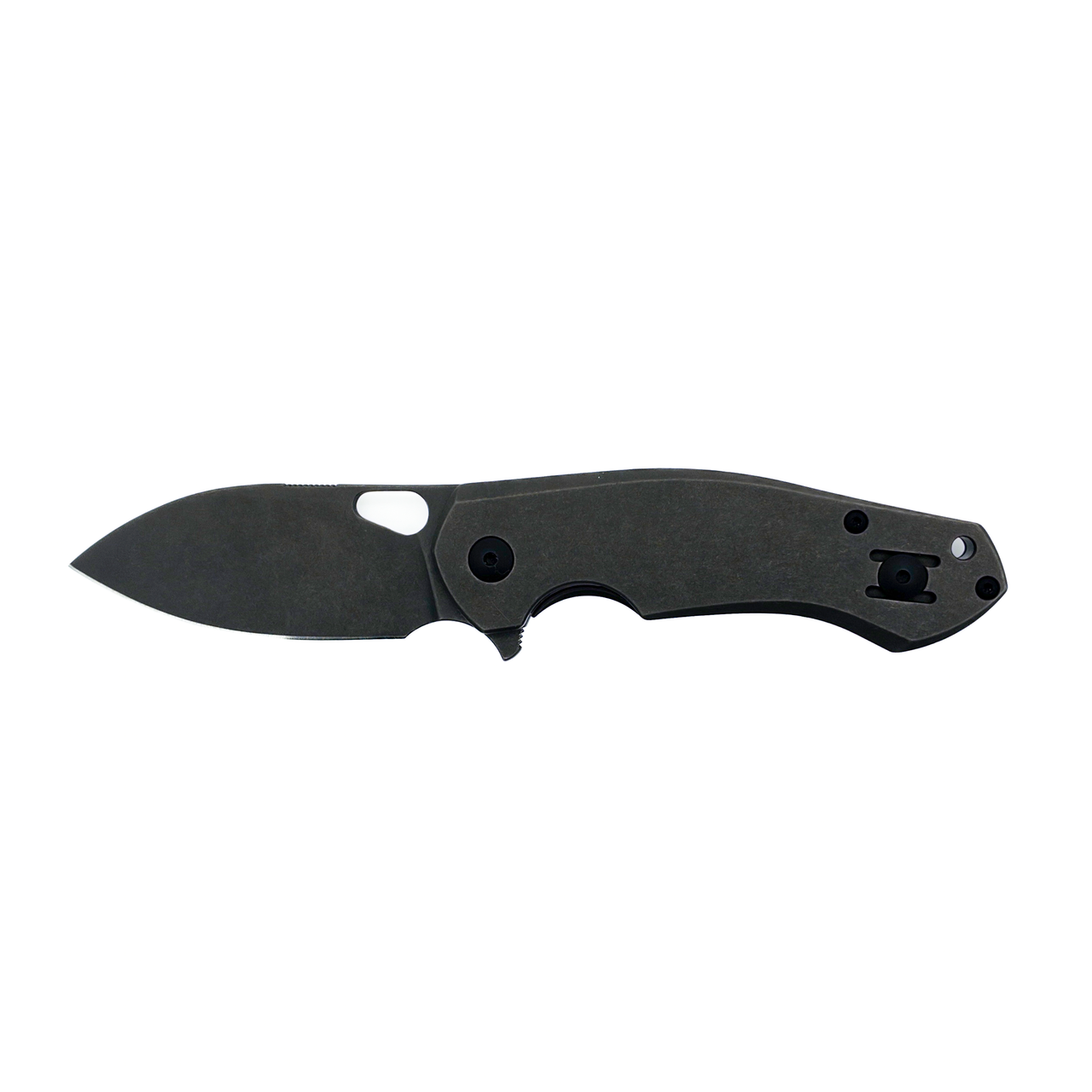Giantmouse Ace Biblio Folding Knife Blackout PVD Blade Titanium Handle BIBLIO-TI-FRAME-LOCK