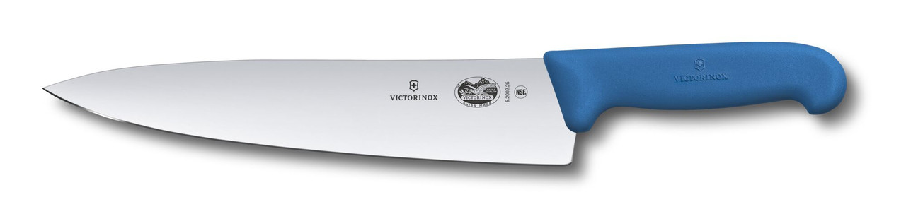 Victorinox Fibrox Pro Chef's Knife 10in Blade Blue TPE Handle 5.2002.25B