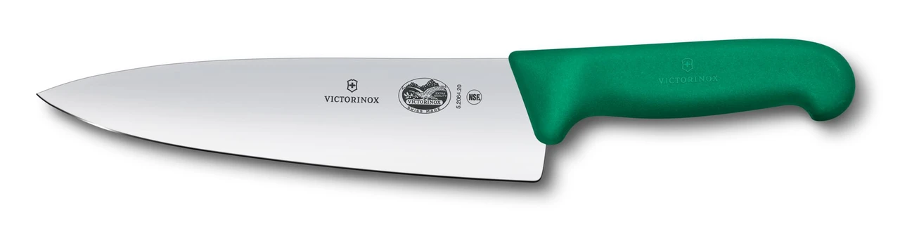 Victorinox Fibrox Chef's Knife 8in Blade Green TPE Handle 5.2064.20B
