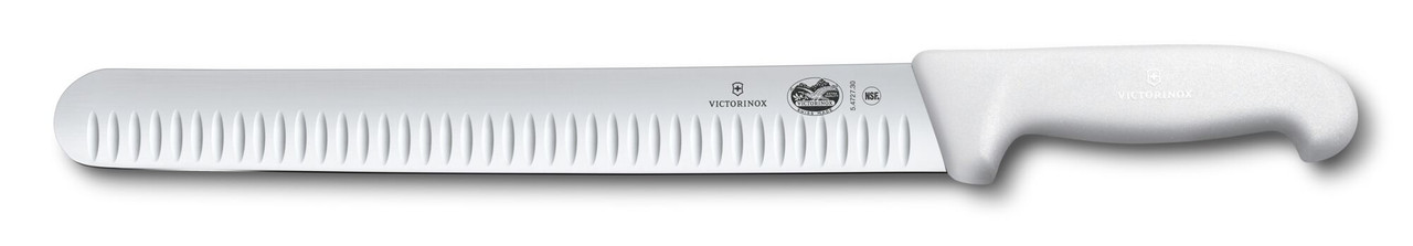 Victorinox 12-inch Granton Edge Slicing Knife (White Fibrox Handle) 5.4727.30B