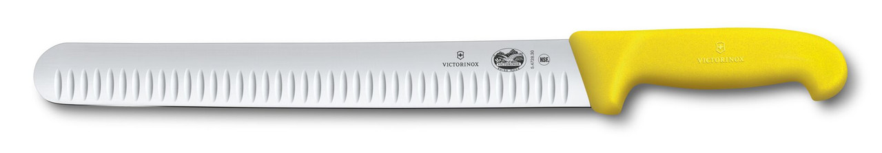 Victorinox 12-inch Granton Edge Slicing Knife (Yellow Fibrox Handle) 5.4728.30B