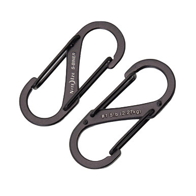 Nite Ize S-Biner Dual Carabiner Black 2 Pack