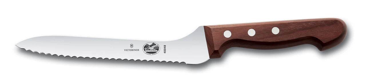 Victorinox 7.5-inch Serrated Offset Sandwich Knife Wood Handle 7.6058.15
