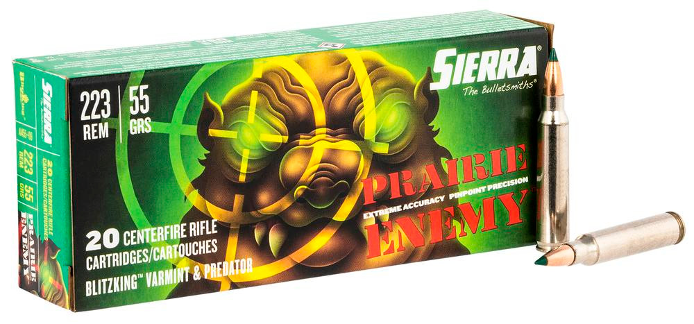 Sierra Prairie Enemy .223 Rem 55gr BlitzKing Ammunition - 20 Rd