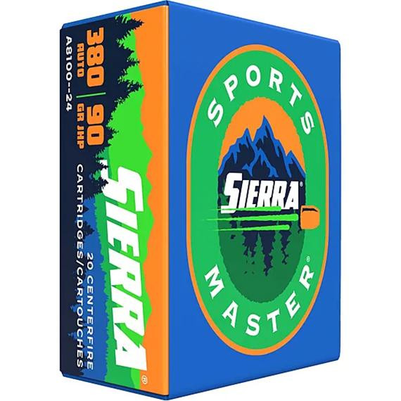 Sierra Sports Master .380 ACP 90gr JHP Training Ammo 20Rd Box