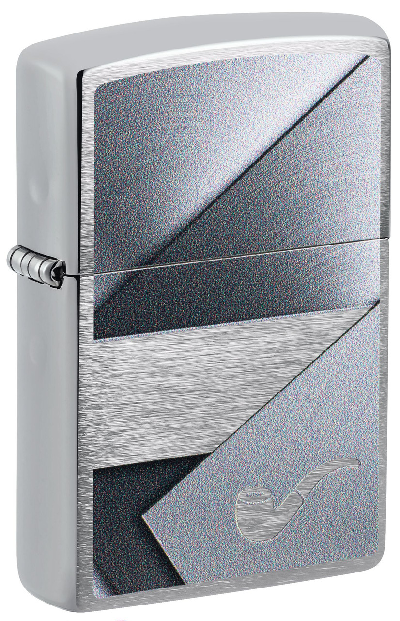 Zippo Brushed Sheet Metal Pipe Design w Pipe Insert ZP47191