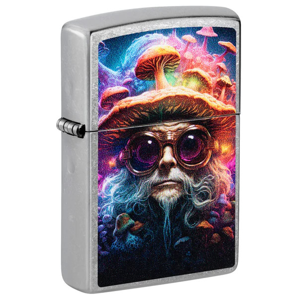 Zippo Mushroom Man Design Brushed Chrome ZP47184