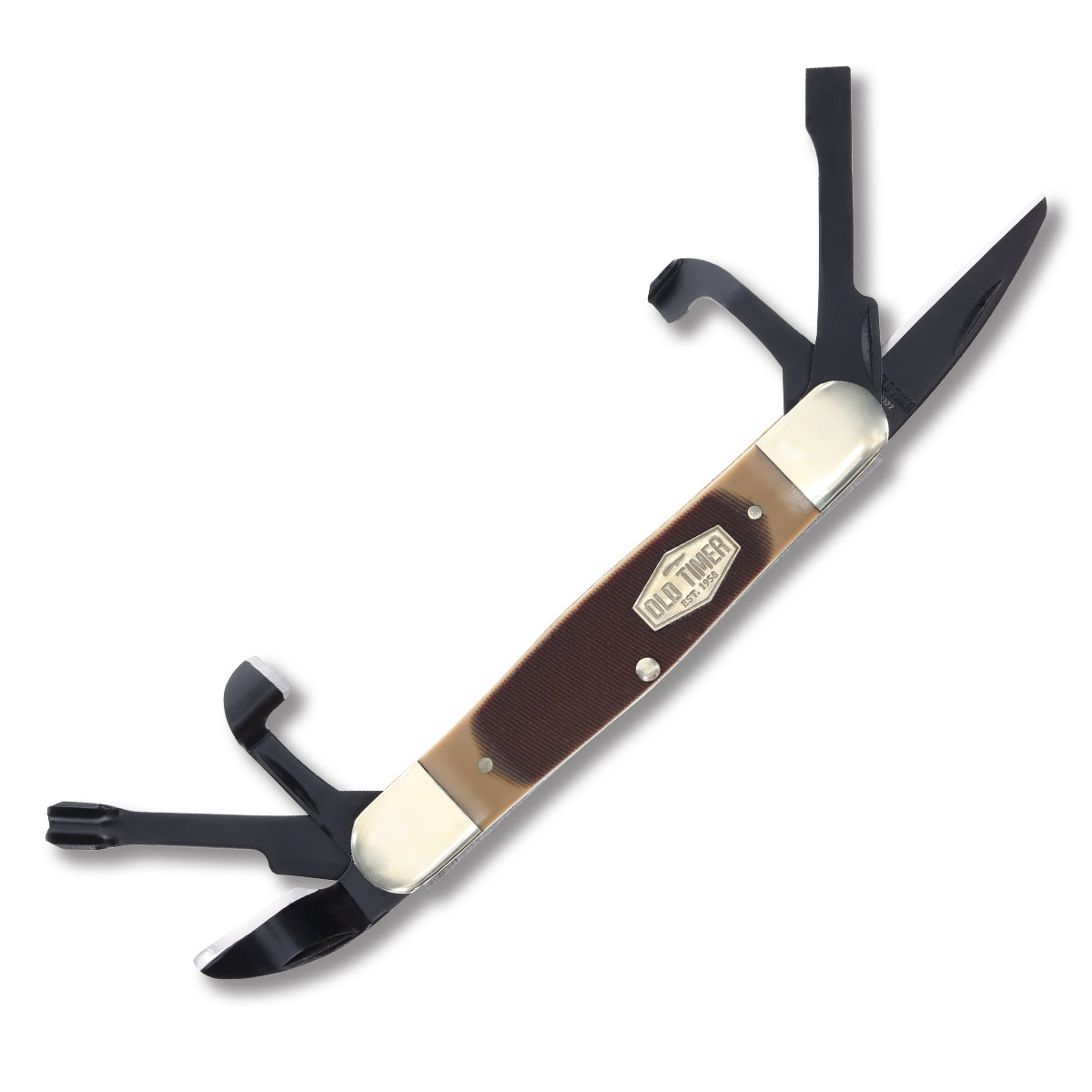 Schrade Old Timer Splinter Carvin Pocket Knife Brown Composite