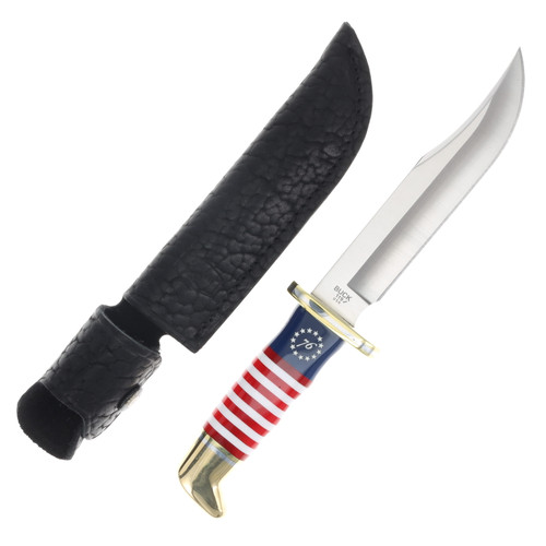 Buck 119 Special Fixed Blade Hunter Limited Edition Semiquincentennial with Buffalo Sheath BU14562