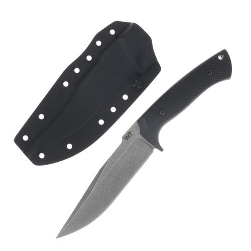 Work Tuff Gear Steadfast Fixed Knife Black G-10 Handle Dark Washed K329 Blade K329-DWBG10B
