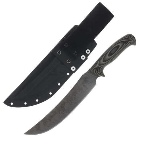 Work Tuff Gear Atayal-C Fixed Knife Jungle Camo Handle APO Washed SK85 Blade SK85-APOJCB