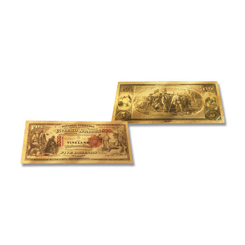 24K Gold New Jersey $5 Foil Bill