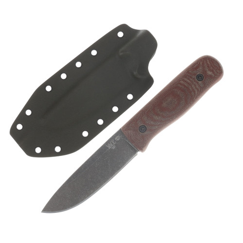 Work Tuff Gear Voyageur Gen 2 Fixed Knife Canvas Micarta Handle Dark Washed K329 Blade K329-DWCODG