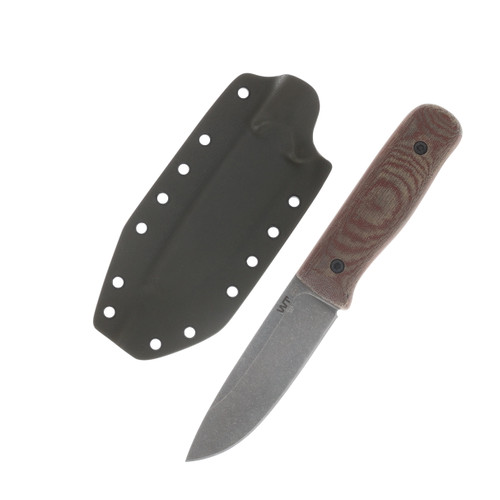 Work Tuff Gear Voyageur Gen 2 Fixed Knife Canvas Micarta Handle Dark Washed K329 Blade K329-DWCODG