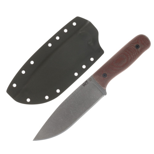 Work Tuff Gear Forsetsr Gen 3 Canvas Micarta Handle Dark Washed K329 Blade OD Green Kydex Sheath K329-DWCMODG