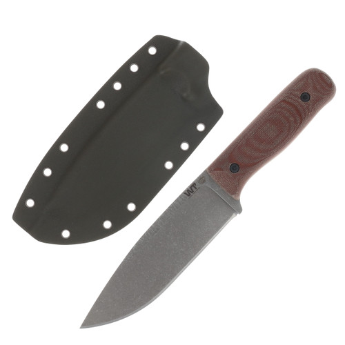 Work Tuff Gear Forester Gen 3 Fixed Knife Canvas Micarta Handle Dark Washed K329 Blade K329-DWCMODG