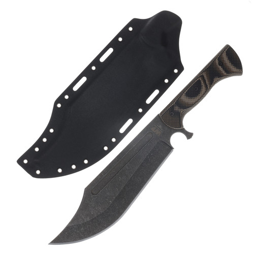 Work Tuff Gear V-44X Pit Viper Textured Grip Handle Dark Washed SK85 Blade Black Kydex Sheath SK85-DWPVB