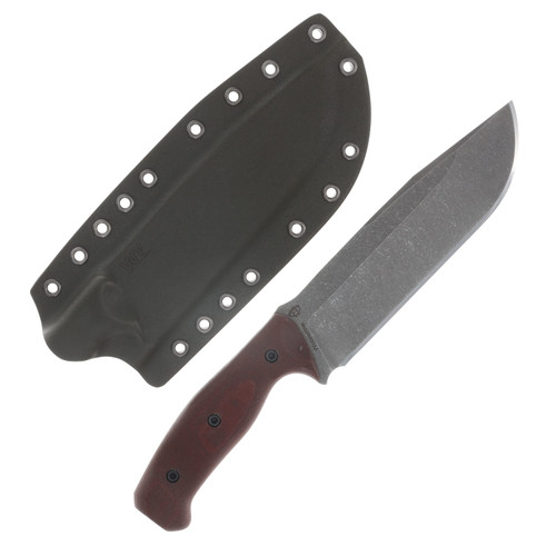 Work Tuff Gear Natural Canvas Micarta Grip Handle Dark Washed K329 Blade OD Green Ktdex Sheath K329-DWNCMODG
