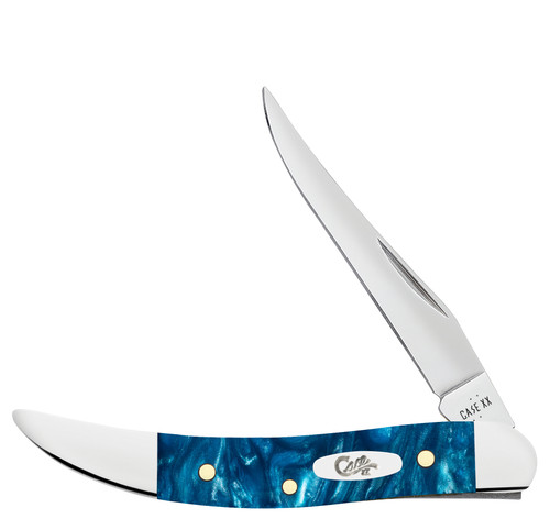 Case XX Teal Swirl Kirinite Small Texas Toothpick Folding Knife