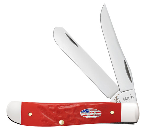 Case XX Rough Jigged Red Synthetic Mini Trapper Folding Knife CA30691