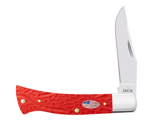 Case XX Rough Jigged Red Synthetic Axe Handle Folding Knife CA30696