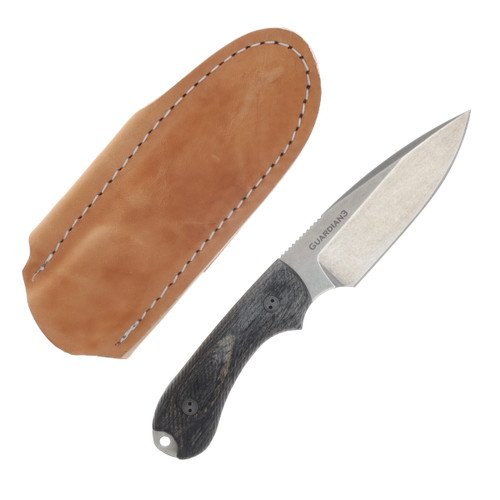 Bradford SMKW Exclusive Guardian 3 Fixed Blade Knife Stonewash MagnaMax/Charcoal Libertywood BRAD3671