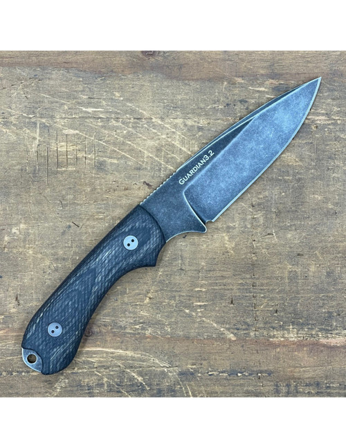 Bradford Guardian3.2 Charcoal Libertywood M390 Nimbus Fixed Blade Knife BRAD3672
