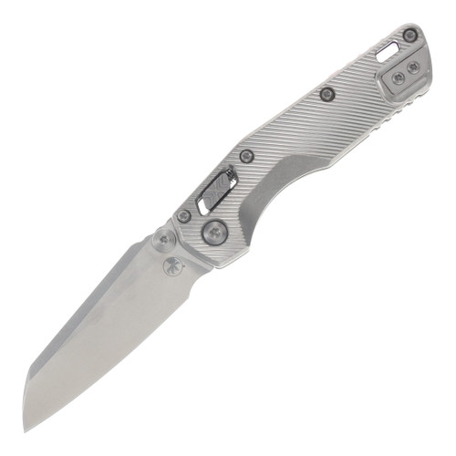 Microtech MSI Mini RAM-LOK Folder MS STNWSH Bld-STNWSH Fluted TI W/ Purple MT210M10FLMS4