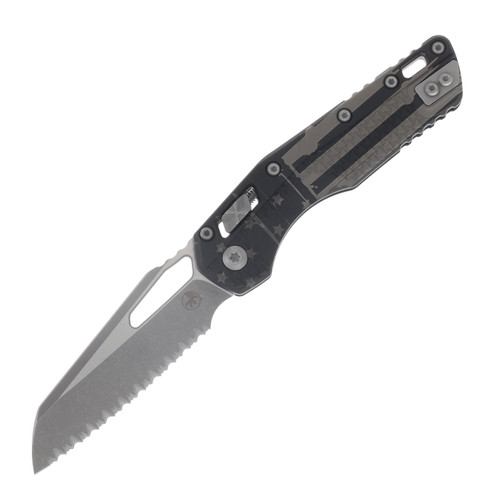Microtech MSI Folding Knife S/E Apocalyptic Full Serrate Tri-Grip Polymer Flag MT210T12APPMFLAG