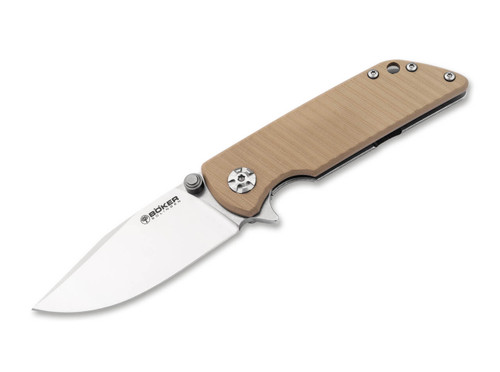 Boker Sherman EDC G10 Coyote Frame Lock Folding Knife Magnacut Blade