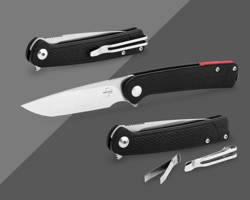Boker Plus Fire Ant Liner Lock Folding Knife Black PP Handle 2.91in 4116 SS Blade BK01BP0098