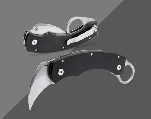 Boker Plus Mechanical Claw Folding Knife Black G-10 Handle 9Cr18MoV Blade
